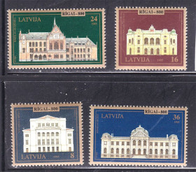 Балтійські країни Балтийские страны ^/--/^ Латвия  1995 г MNH - архитектура ^_^^^ Латвія 1995 MNH - архітектура - фото фото фото