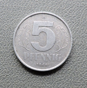 НДР, ФРН ГДР, ФРГ ^/--/^ Германия Німеччина 5 пфенингов 1968 ^_^^^ Германия 5 пфенингов 1968 - фото фото фото