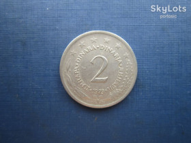 Югославія Югославия ^/--/^ Монета 2 динара Югославия 1973 ^_^^^ Монета 2 динара Югославія 1973 - фото фото фото