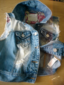 Жилети Жилеты ^/--/^ Джинсовая жилетка с камушками   &amp;quot;Denim Co &amp;quot; 46-48 р  Мадрид ^_^^^ Джинсова жилетка з камінцями &amp;quot;Denim Co &amp;quot; 46-48 р Мадрид - фото фото фото