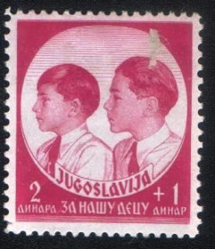 Балканський півострів Балканский полуостров ^/--/^ Югославия  (1937) Помощь детям. Принцы Андрей и Томислав ^_^^^ Югославія (1937) — допомога дітям. Принци Андрій і Томіслав - фото фото фото