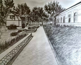 Картини, Гравюри, Живопис та Графіка Картины, Гравюры, Живопись и Графика ^/--/^ Вознесенск графика 20*15 см. в центре города ^_^^^ Вознесенськ графіка 20*15 см. в центрі міста - фото фото фото