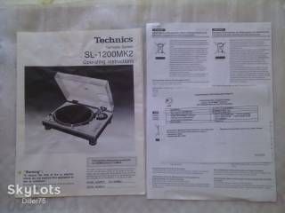 Вінілові програвачі Виниловые проигрыватели ^/--/^ Technics sl 1200 mk /--/ 2 инструкция и другие бумаги ^_^^^ Technics sl 1200 mk /--/ 2 інструкція та інші папери - фото фото фото