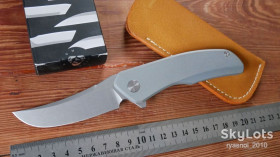 Ножі, мультітули Ножи, мультитулы ^/--/^ Mech Scimitar, 14 /--/ C /--/ 28 /--/ N Stonewash, G /--/ 10 Grey, Flipper, Ceramic Ball Bearing, Hunting, Outdoor, EDC, Liner Lock - фото фото фото