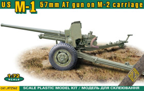 : : ^/--/^ ACE 72562 US M-1 57 /--/ mm AT gun on M-2 carriage 1/72 - фото фото фото