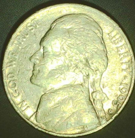 Обігові Обиходные ^/--/^ США 5 центів, 1995 D Джефферсон Нікель [3.88] ^_^^^ США 5 центов, 1995 D Джефферсон Никель [3.88] - фото фото фото