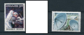 Освоєння космосу Освоение космоса ^/--/^ Бельгия Belgium Space 1972 Mi 1677 Apollo 15. Stamp Day АНТЕННА  MNH ^_^^^ Бельгія Belgium Space 1972 Mi 1677 Apollo 15 Stamp Day Антенна MNH - фото фото фото