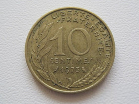 Франція Франция ^/--/^ Франция 10 сантимов 1973 года 24125 ^_^^^ Франція 10 сантимів 1973 24125 - фото фото фото