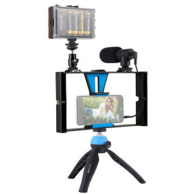 Акумулятори Аккумуляторы ^/--/^ Комплект блогера Puluz PKT /--/ 3023 4 /--/ в /--/ 1 (постоянный свет, штативное крепление, держатель для телефона, ми ^_^^^ Комплект блогера Puluz PKT /--/ 3023 4 /--/ в /--/ 1 (постійне світло, штативне кріплення, держатель для телефону, мі - фото фото фото