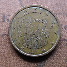 Іспанія Испания ^/--/^ Испания Іспанія 2 євро цента 2000 ^_^^^ Испания 2 евро цента 2000 - фото фото фото