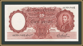 Аргентина Аргентина ^/--/^ Аргентина 100 песо 1967 P-272  (272 /--/ c.7) UNC ^_^^^ Аргентина 100 песо 1967 P-272 (272 /--/ c.7) UNC - фото фото фото