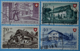 Інше Другое ^/--/^ Швейцария Почтальон Архитектура 1949 ^_^^^ Швейцарія листоноша Архітектура 1949 - фото фото фото