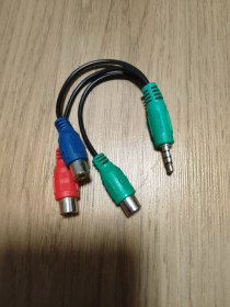 Інше Другое ^/--/^ Кабель 3.5 jack-3 /--/ RCA-мама 0.15 /--/ м - фото фото фото