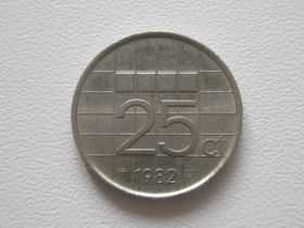 Нідерланди Нидерланды ^/--/^ Нидерланды 25 центов 1982 года П /--/ 2-356 ^_^^^ Нідерланди 25 центів 1982 року П /--/ 2-356 - фото фото фото