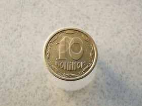 Обігові Обиходные ^/--/^ 10 копійок 1996 рік Україна 1 /--/ ГБм  (275+) ^_^^^ 10 копеек 1996 год Украина 1 /--/ ГБм (275+) - фото фото фото