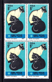 Фауна Фауна ^/--/^ NM Фауна . ЮАР / RSA 1972 г MNH - квартблок - кошка ^_^^^ NM Фауна . ПАР / RSA 1972 MNH - квартблок - кішка - фото фото фото