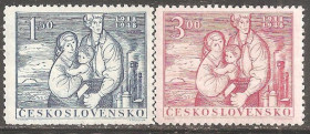 Чехословаччина Чехословакия ^/--/^ Чехословакия 1948 Sc.361-362 ** ПОЛНАЯ серия ^_^^^ Чехословаччина 1948 Sc.361-362 ** Повна серія - фото фото фото