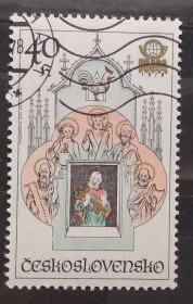 Чехословаччина Чехословакия ^/--/^ Чехословакия 1978 г - Всемирная выставка марок ПРАГА-78  (VIII). Староместские часы в Праге, гаш ^_^^^ Чехословаччина 1978 р. - Всесвітня виставка марок ПРАГА-78 (VIII). Староміський годинник в Празі, гаш - фото фото фото