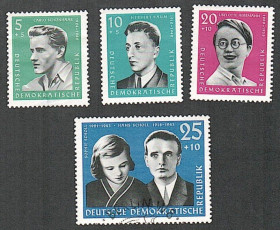НДР, ФРН ГДР, ФРГ ^/--/^ Германия, ГДР  (1961) Герои сопротивления ^_^^^ Німеччина, НДР (1961) Герої опору - фото фото фото