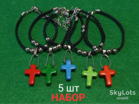Браслети Браслеты ^/--/^ Браслет- НАБОР  5 шт - Чёрная нить с  подвеской. ^_^^^ Браслет-Набор 5 шт - Чорна нитка з підвіскою. - фото фото фото