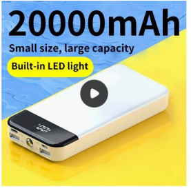 Зовнішні акумулятори (Power Bank) Внешние аккумуляторы (Power Bank) ^/--/^ Повербанк з великою ємністю 20000 мАг Power Bank з LED-дисплеєм Білий ^_^^^ Повербанк с большой емкостью 20000 мАч Power Bank с LED-дисплеем Белый - фото фото фото