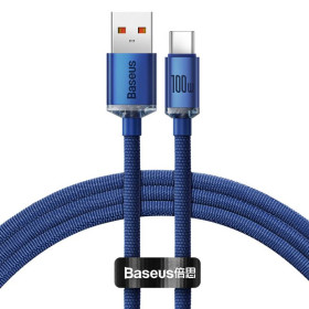 Кабелі Кабели ^/--/^ Кабель Baseus Crystal Shine USB 2.0 to Type-C 100 /--/ W 1.2 /--/ M Синий (CAJY /--/ 000403) ^_^^^ Кабель Baseus Crystal Shine USB 2.0 to Type-C 100 /--/ W 1.2 /--/ M Синій (CAJY /--/ 000403) - фото фото фото
