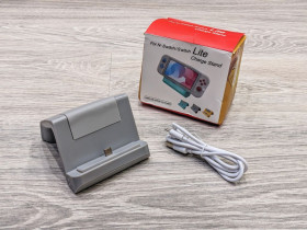 Nintendo Nintendo ^/--/^ Зарядна док-станція SWITCH, колір сірий, з блакитною підсвіткою ^_^^^ Зарядная док-станция SWITCH, цвет серый, с голубой подсветкой - фото фото фото
