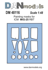 : : ^/--/^ Danmodel 48116 - маска для модели самолета МиГ-25 РБТ, РБ   ( ICM 1/48 ) 1/48 ^_^^^ Danmodel 48116 — маска для моделі літака МіГ-25 РБТ, РБ (ICM 1/48) 1/48 - фото фото фото