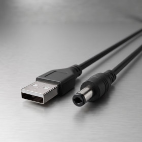 Кабелі Кабели ^/--/^ Кабель USB to DC 5.5 /--/ x /--/ 2.1 мм 5 /--/ V   (чорний) для живлення роутерів, модемів та інших пристроїв від повербанка - фото фото фото