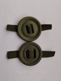 Гудзики, паєтки Пуговицы, пайетки ^/--/^ Гудзики під тасьму хакі 30 мм матові ^_^^^ Гудзики под тасьму хаки 30 мм матовые - фото фото фото
