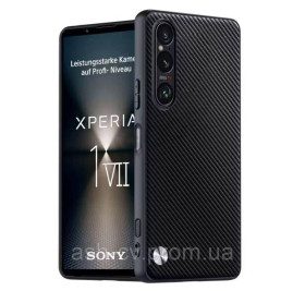 Чохли, бампера Чехлы, бампера ^/--/^ Чохол, для, Sony, Xperia, 1, VII, захисний, з текстурою волокна, чорний ^_^^^ Чехол, для, Sony, Xperia, 1, VII, защитный, с текстурой волокна, черный - фото фото фото