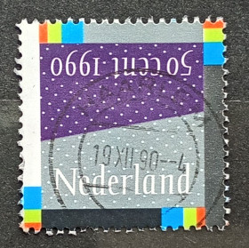 Бенілюкс Бенилюкс ^/--/^ Нидерланды 1990 г - декабрьская марка, гаш ^_^^^ Нідерланди 1990 — груднева марка, гаш - фото фото фото