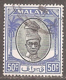 Малайзія Малайзия ^/--/^ Бр.Малайя          (Перак) 1950 Sc.116 гаш. ^_^^^ Бр.Малайя (Перак) 1950 Sc.116 гаш. - фото фото фото
