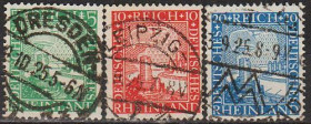 Веймарська республіка Веймарская республика ^/--/^ 1925 - Німеччина - 1000 років Рейнланда Mi.372-74 _2,40 € ^_^^^ 1925 - Германия - 1000 лет Рейнланда Mi.372-74 _2,40 € - фото фото фото