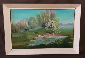 Картини, Гравюри, Живопис та Графіка Картины, Гравюры, Живопись и Графика ^/--/^ Летний пейзаж, Лангвизер, 80-90 /--/ е гг. ^_^^^ Літній пейзаж, Лангвізер, 80-90 /--/ і рр. - фото фото фото