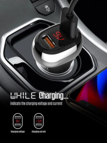 Інше Другое ^/--/^ Автомобільний зарядний пристрій LDNIO C /--/ 2 Qualcomm 3.0 Fast Charger Led Display 2 USB/36 /--/ W + кабель Type C ^_^^^ Автомобильный ЗП LDNIO C /--/ 2 Qualcomm 3. Fast Charger Led Displa - фото фото фото