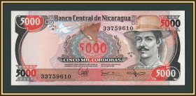 Центральна Америка Центральная Америка ^/--/^ Никарагуа 5000 кордоб 1987 P-146 UNC ^_^^^ Нікарагуа 5000 кордоб 1987 P-146 UNC - фото фото фото