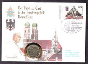 Європа Европа ^/--/^ Германия  ХМК с монетой 1987 г - 100 лир   ( NC ) -   2 /--/ а скана - личности - архитектура  - ^_^^^ Німеччина ХМК з монетою 1987 р - 100 лір (NC) - 2 /--/ а скана - особистості - архітектура - - фото фото фото