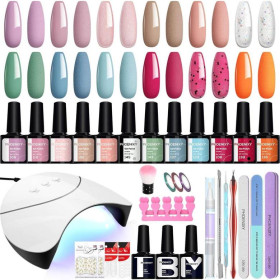 Інше Другое ^/--/^ Набор для гелевых ногтей Phoenixy, набор из 12 цветов Soak Off Gel Nail Polish Set с лампой Starter  ^_^^^ Набір для гелевих нігтів Phoenixy, набір з 12 кольорів Soak Off Gel Nail Polish Set з лампою Starter - фото фото фото