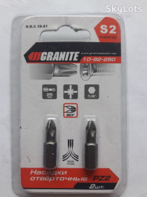Насадки, головки Насадки, головки ^/--/^ Біта Granite PZ /--/ 2 /--/ x /--/ 25 /--/ мм, 2 /--/ шт.     (10-92-250) ^_^^^ Бита Granite PZ /--/ 2 /--/ x /--/ 25 /--/ мм, 2 /--/ шт. (10-92-250) - фото фото фото