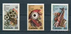 Спорт Спорт ^/--/^ Канада Canada 1976 Олимпиада Монреаль Mi 621-623 MNH ^_^^^ Канада Canada 1976 Олімпіада Монреаль Mi 621-623 MNH - фото фото фото