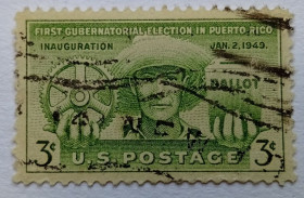 Північна Америка Северная Америка ^/--/^ США 1949 Пуэрто Рико, гашеная ^_^^^ США 1949 Пуерто Ріко, гашена - фото фото фото
