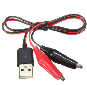 Батарейки, акумулятори Батарейки, аккумуляторы ^/--/^ USB кабель із затискачами «крокодил» для живлення та тестування ^_^^^ USB кабель с зажимами «крокодил» для питания и тестирования - фото фото фото