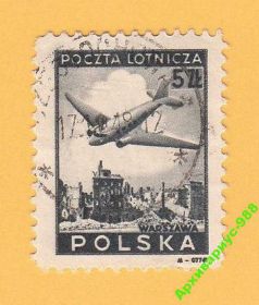 Транспорт Транспорт ^/--/^ ПОЛЬША 1946 АВИАЦИЯ История ТРАНСПОРТ Самолет № 1 ^_^^^ ПОЛЬЩА 1946 АВІАЦІЯ Історія ТРАНСПОРТ Літак No 1 - фото фото фото