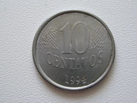 Бразилія Бразилия ^/--/^ Бразилия 10 сентаво 1994 года #9898 ^_^^^ Бразилія 10 сентаво 1994 року #9898 - фото фото фото