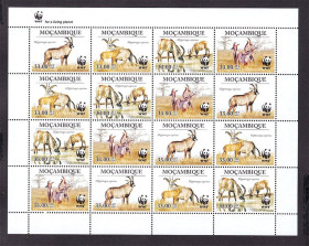 Фауна Фауна ^/--/^ Фауна . Мозамбик  2009 г  **   к/б - WWF  -  сернобык обыкновенный ^_^^^ Фауна . Мозамбік 2009 р ** к/б - WWF - сірчаний звичайний - фото фото фото