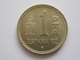 Іспанія Испания ^/--/^ Испания 1 песета 1980 (82) года 22481 ^_^^^ Іспанія 1 песета 1980 (82) року 22481 - фото фото фото