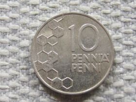 Фінляндія Финляндия ^/--/^ Финляндия 10 пенни 1990 года #4219 ^_^^^ Фінляндія 10 пенні 1990 року #4219 - фото фото фото