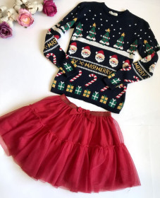 Светри, блузки Свитера, водолазки ^/--/^ Светр H&amp;M. Marry Christmas. Котон. В’язка. 8/10 років. Ріст 134/140 см ^_^^^ Свитер H&amp;M. Marry Christmas. Котон. Вязка. 8/10 лет. Рост 134/140 см - фото фото фото