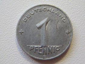 НДР, ФРН ГДР, ФРГ ^/--/^ Німеччина - НДР 1 пфеніг 1953 року E 43282 ^_^^^ Германия - ГДР 1 пфенниг 1953 года E 43282 - фото фото фото